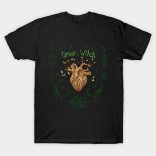 A Green Witch at Heart T-Shirt